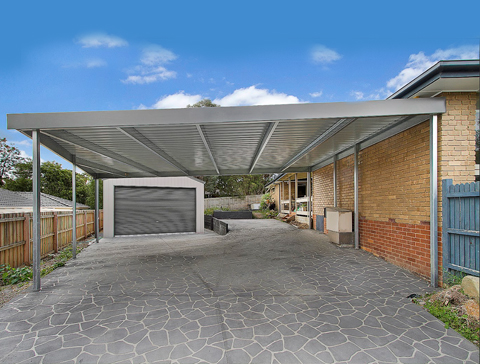 Carport Double skillion roof Shed Bonanza