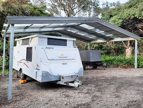 gable roof carport for caravan