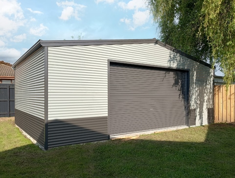 Colorbond Wainscot Garage